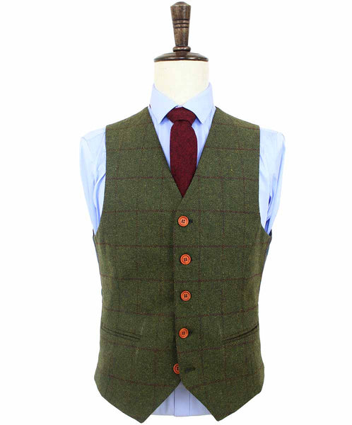 Green tweed waistcoat mens store