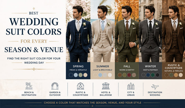 Best Wedding Suit Colors for Every Season and Venue