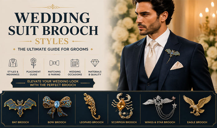12 Types of Suit Brooches for Men: Wedding Suit Lapel Brooch Guide