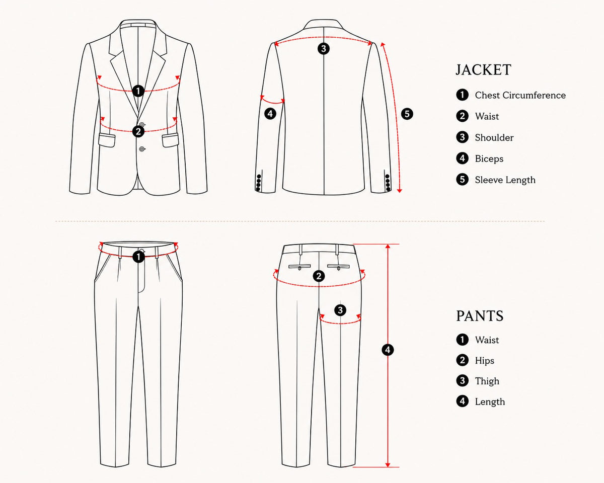Vest Measurement Men's Suit Size Guide - Find Your Perfect Fit | BDtailormade