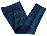 Navy Green Plaid Tweed 3 Piece Suit