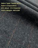 Black Herringbone Tweed 3 Piece Suit