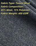 Charcoal Herringbone Tweed 3 Piece Suit