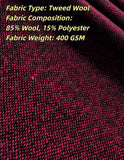 Classic Red Barleycorn Tweed 3 Piece Suit
