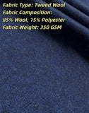 Classic Navy Barleycorn Tweed 3 Piece Suit