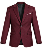 Wine Red Birdseye & Dark Blue Birdseye Worsted 2 Piece Suit