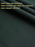 Classic Dark Green Worsted 3 Piece Suit