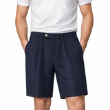 Black Linen Beach Shorts