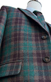 Green Brown Plaid Tweed 3 Piece Suit