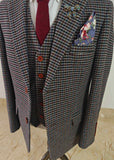 GREY HOUNDSTOOTH TWEED 3 PIECE SUIT