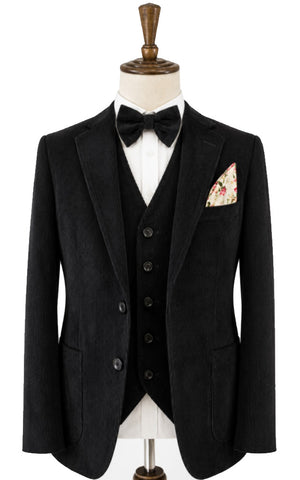 Black Corduroy 3 Piece Suit