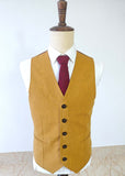 LIGHT BROWN TENCEL LINEN 3 PIECE SUITS