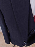 Dark Blue Tencel Linen 3 Piece Suit