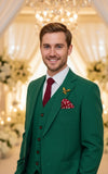 GREEN TENCEL LINEN 3 PIECE SUITS