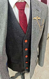 CLASSIC GREY HERRINGBONE TWEED MIX AND MATCH 3 PIECE SUIT