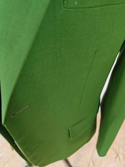 Green Tencel Wool 3 Piece Suit