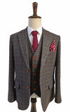 DARK GREY HOUNDSTOOTH TWEED 3 PIECE SUIT