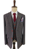 GREY HOUNDSTOOTH TWEED 3 PIECE SUIT
