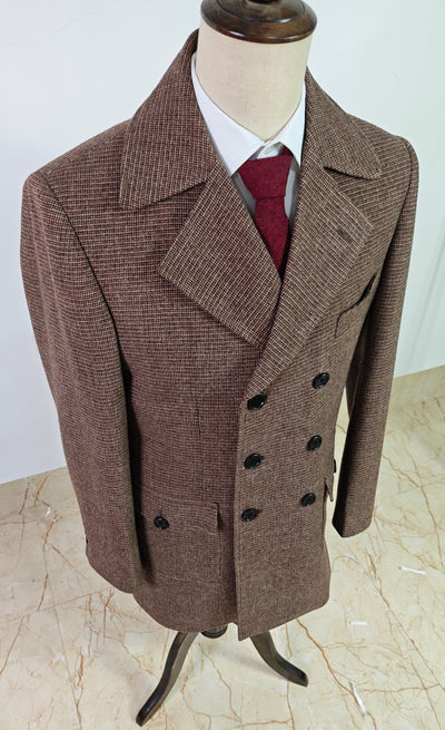 DOUBLE BREASTED WIDE LAPEL OVERCOAT