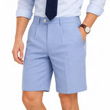 Light Blue Linen Beach Shorts