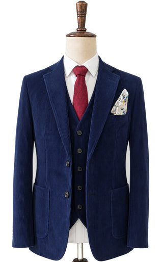 Navy Corduroy 3 Piece Suit