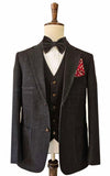 BLACK DENIM 3 PIECE SUIT
