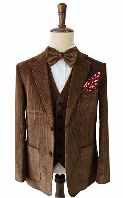 BROWN CORDUROY 3 PIECE SUIT