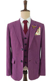 PURPLE TENCEL LINEN 3 PIECE SUITS