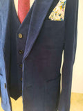 NAVY CORDUROY 3 PIECE SUIT