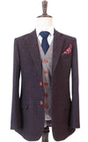 DARK BROWN BARLEYCORN MIX & MATCH TWEED 3 PIECE