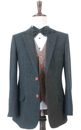 Green Herringbone Mix & Match Tweed 3 Piece Suit