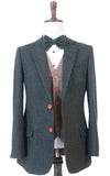 GREEN HERRINGBONE MIX & MATCH TWEED 3 PIECE SUIT