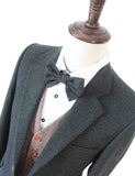 GREEN HERRINGBONE MIX & MATCH TWEED 3 PIECE SUIT