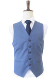 GREY BLUE WORSTED 3 PIECE SUIT