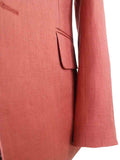 ORANGE RED LINEN 3 PIECE SUIT