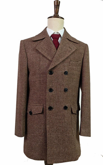 DOUBLE BREASTED WIDE LAPEL OVERCOAT
