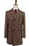 DOUBLE BREASTED WIDE LAPEL OVERCOAT