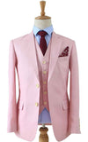 PINK LINEN 3 PIECE SUIT