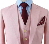 PINK LINEN 3 PIECE SUIT