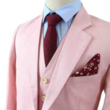 PINK LINEN 3 PIECE SUIT