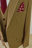 BROWN TENCEL WOOL 3 PIECE SUITS