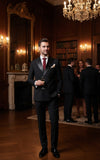 BLACK TUXEDO TENCEL WOOL 3 PIECE SUIT