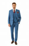 BLUE TENCEL LINEN 3 PIECE SUITS