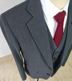 DARK GRAY TENCEL WOOL 3 PIECE SUITS