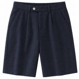 Black Linen Beach Shorts