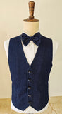 DARK BLUE DENIM 3 PIECE SUIT