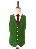 Green Tencel Wool 3 Piece Suit