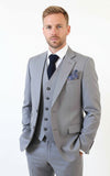 GRAY 3 PIECE LINEN SUIT