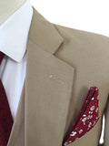 KHAKI WORSTED 3 PIECE SUIT