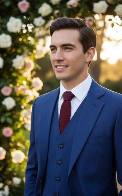 Navy blue worsted suits